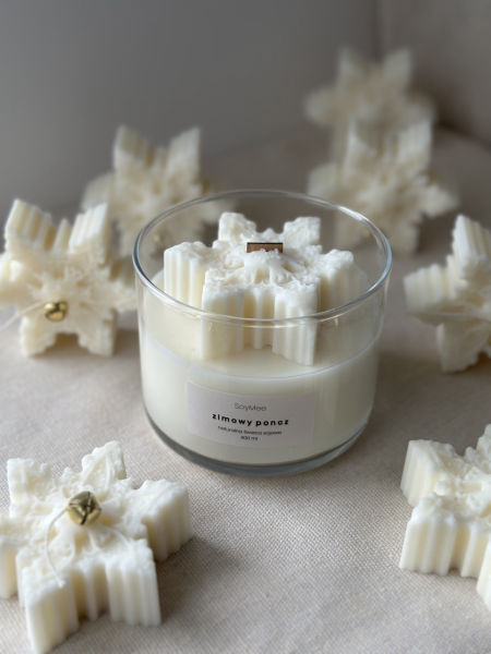 Świeca sojowa w szkle z GWIAZDKĄ