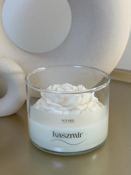 Świeca sojowa w szkle KASZMIR & PIWONIA